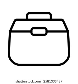 Ice Box icon illustration in line style. Perfect for website mobile app presentation. Suitable for any user interface and user experience