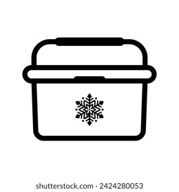 Ice Box-Symbol. Zeichen für mobiles Konzept und Web-Design. Vektor-Illustration