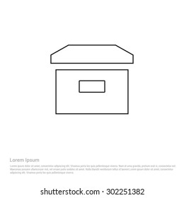 ice box icon - Vector Illustration