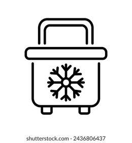 ice box icon with white background vector stock illustration