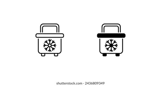 ice box icon with white background vector stock illustration