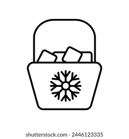 ice box icon with white background vector stock illustration