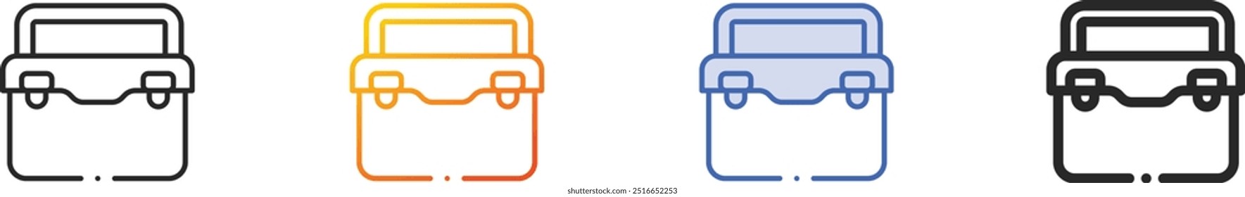 ice box icon.Thin Linear, Gradient, Blue Stroke and bold Style Design Isolated On White Background