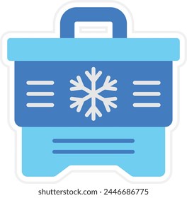 Ice Box Vektorgrafik Symbol. Kann für Druck-, mobile und Web-Anwendungen verwendet werden.