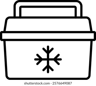 Ice Box vector icon. Can be used for printing, mobile and web applications.