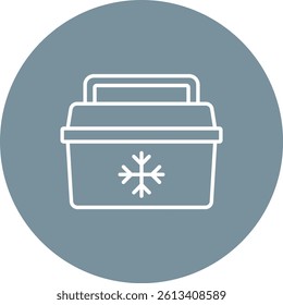 Ice Box vector icon. Can be used for printing, mobile and web applications.