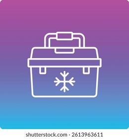 Ice Box vector icon. Can be used for printing, mobile and web applications.