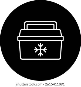 Ice Box vector icon. Can be used for printing, mobile and web applications.