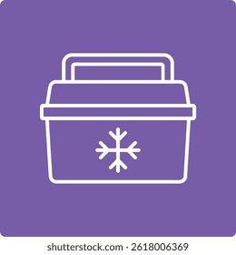 Ícone de vetor da Ice Box. Pode ser usado para impressão, aplicativos móveis e da Web.