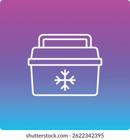 Icono de Vector de la caja de hielo. Se puede utilizar para aplicaciones de impresión, móviles y de Web.