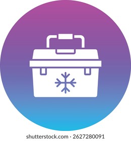 Icono de Vector de la caja de hielo. Se puede utilizar para aplicaciones de impresión, móviles y de Web.