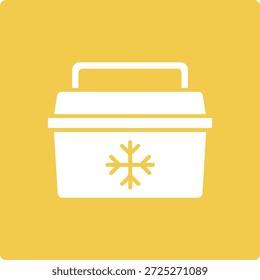 Icono de Vector de la caja de hielo. Se puede utilizar para aplicaciones de impresión, móviles y de Web.