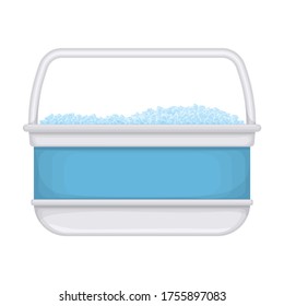 Ice box vector icon.Cartoon vector icon isolated on white background ice box.