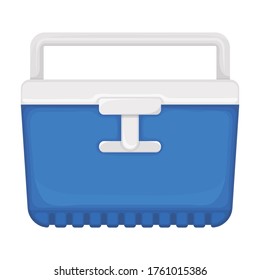Ice box vector icon.Cartoon vector icon isolated on white background ice box.