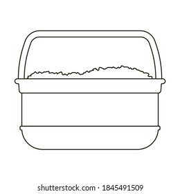 Ice box vector icon.Outline vector icon isolated on white background ice box.