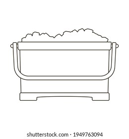 Ice box vector icon.Outline vector icon isolated on white background ice box.