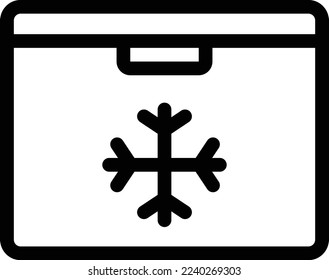 ilustración del vector de la caja de hielo en un fondo transparente. Símbolos de calidad superior. Iconos vectoriales de línea delgada para el diseño de conceptos y gráficos. 
