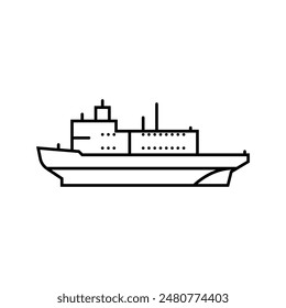 Vector de línea de naves rompiendo hielo. símbolo de naves rompiendo hielo.