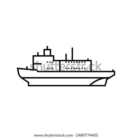 ice breaking ships line icon vector. ice breaking ships sign. isolated contour symbol black illustration