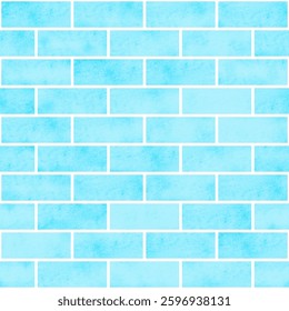 Ice brick wall seamless pattern vector. Winter castle wall texture. Blue ice wall. Ice block surface. Design for ui graphic, wrapping, paper, print, card, cover, decor.