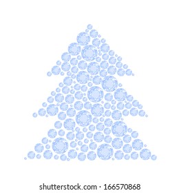 Ice brilliant Christmas tree
