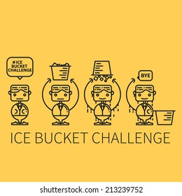 Ice bucket challenge ALS. Vector illustration