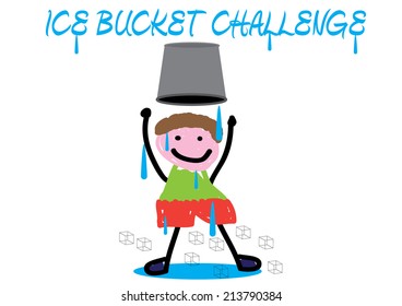 Ice Bucket Challenge Concept. Vector