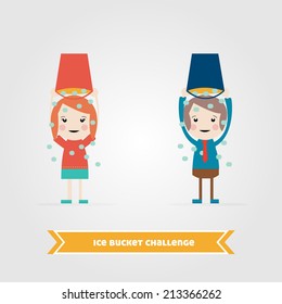 Ice bucket challenge vector illustration