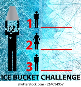 Ice bucket challenge. Vector illustration.