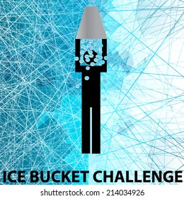 Ice bucket challenge. Vector illustration. 