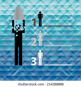 Ice bucket challenge. Vector illustration