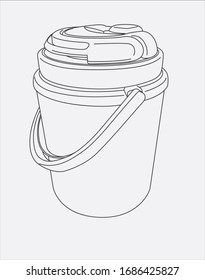 Dibujo de la mano del cubo de hielo en los pasos vectoriales 10