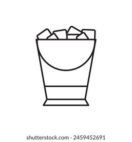 Ice bucket icon design, isolated on white background, vector illustration