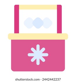 ice bucket icon in flat style