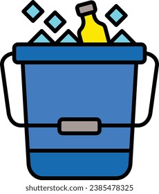 Ice Bucket vector icon. Can be used for printing, mobile and web applications.