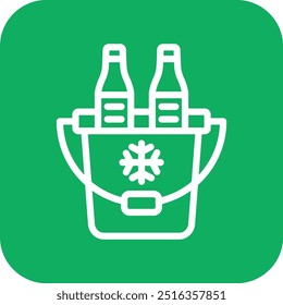 Ice Bucket Vector Icon Design Illustration