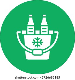 Ilustração de design de ícone de vetor de balde de gelo