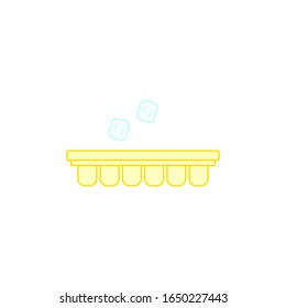 ice bucket, vector icon on white background
