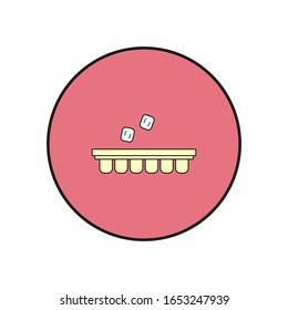 ice bucket, vector icon on white background
