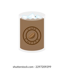 ice cafe coffee in glass symbol vector icon