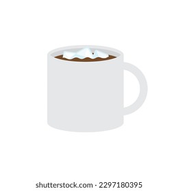 ice cafe coffee in mug cup symbol vector icon