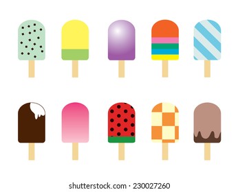 Ice candy bar, vector illustration