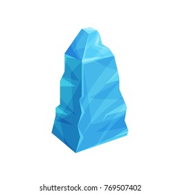 Ice cap snow drifts, cold frozen block vector Illustration