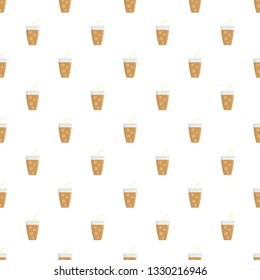 Ice cappuccino pattern seamless vector repeat for any web design