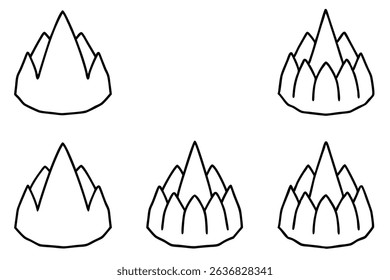Ice Caps Line Art Illustration Simple Design for Artwork (2)