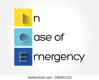 ICE - In Case of Emergency acronym, health concept background