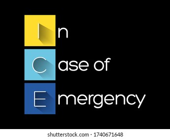 ICE - In Case of Emergency acronym, health concept background