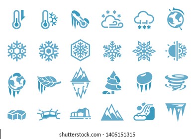 Ice caused by natural processes and seasons.