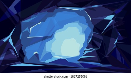 Ice cave background. Majestic natural site.