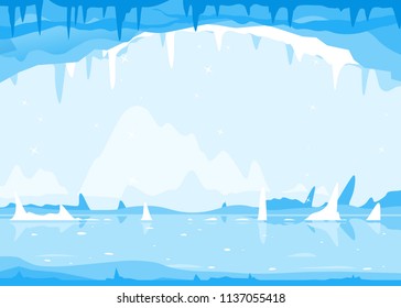 Ice Cave Winter Bachground